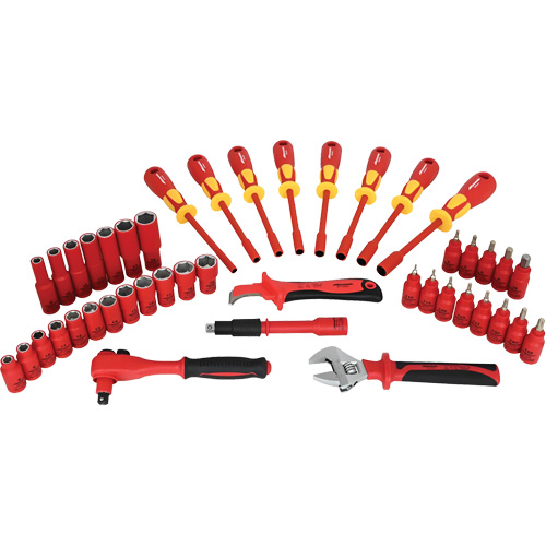 Jeu d'outils et douilles isol&eacute;s, 44 M Cantin et fils
