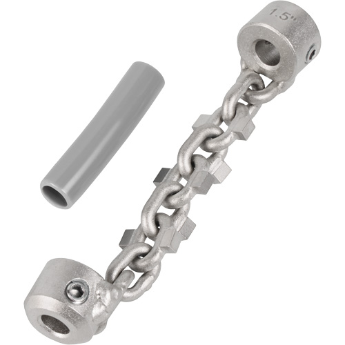 Chaîne de nettoyage de tuyaux de 1-1/4" - 1-1/2" pour c&acirc;ble de serpent &agrave; chaîne de 1/4" Cantin et fils