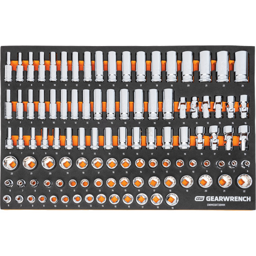 MEGAMOD Metric Mechanics Tool Set in Modular Foam Trays with Rolling Cabinet, 358 Pieces Cantin et fils