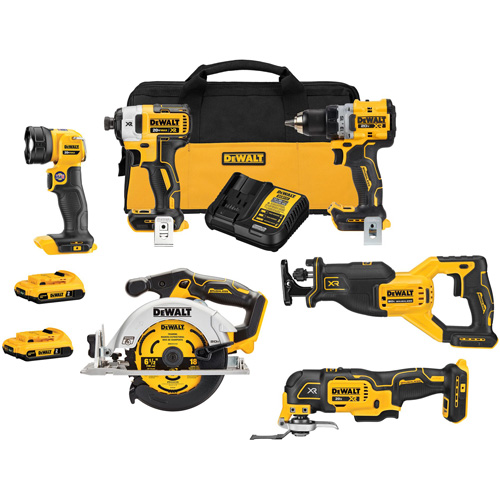 XR&reg; Cordless Brushless 6-Tool Combo Kit , Lithium-Ion, 20 V Cantin et fils