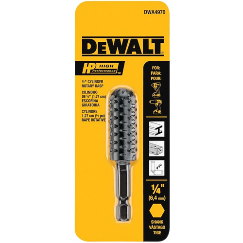 R&acirc;pe rotative cylindrique haute performance 1/2" avec tige hexagonale 1/4" Cantin et fils