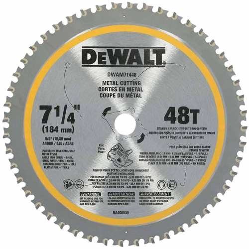 Circular Saw Blade, 7-1/4", 48 Teeth, Metal Use Cantin et fils