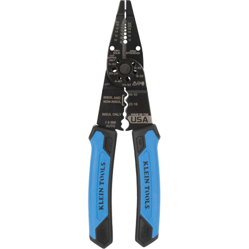 Long Nose Multi-Purpose Wire Stripper, 8-1/4" L, 10 - 20/12 - 22 AWG Cantin et fils