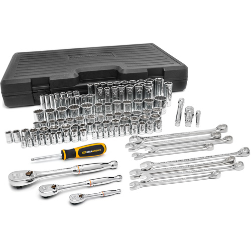 Jeu d'outils pour m&eacute;caniciens &agrave; 6 et 12 pans standards et profonds de 1/4", 3/8" et 1/2" SAE/m&eacute;triques Cantin et fils