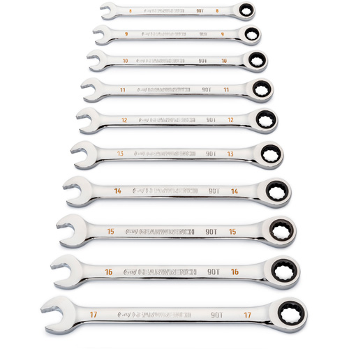 90-Tooth 12 Point Wrench Set, Ratcheting Combination, 12 Pieces, Metric Cantin et fils