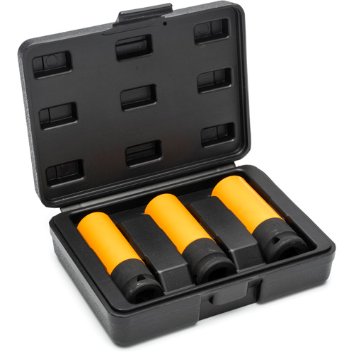 Metric High-Strength Wheel Protector Socket Set, 3 Pcs, Impact, 1/2" Drive Size, Deep Cantin et fils