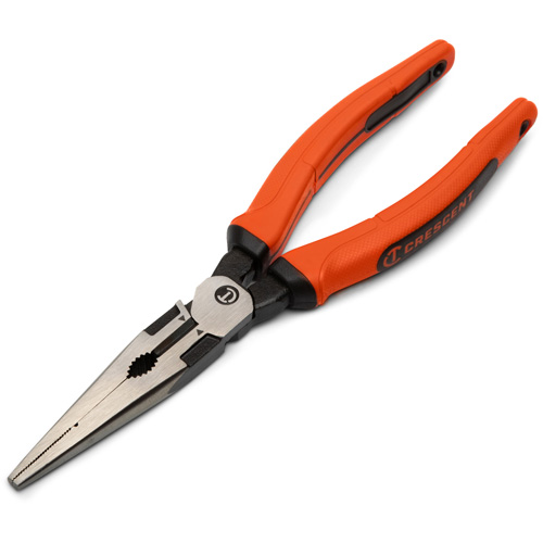 Pince &agrave; bec long Z2 avec poign&eacute;e &agrave; prise en cuir double mat&eacute;riau, 8" lo Cantin et fils