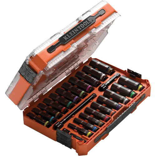 KNECT Drive Socket Set, 23 Pcs, Impact, 3/8" Drive Size, Deep Cantin et fils