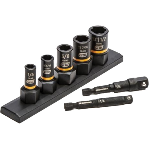 SAE Bolt Biter Extraction Socket Set, 7 Pcs, Impact, 1/4"/3/8" Drive Size Cantin et fils