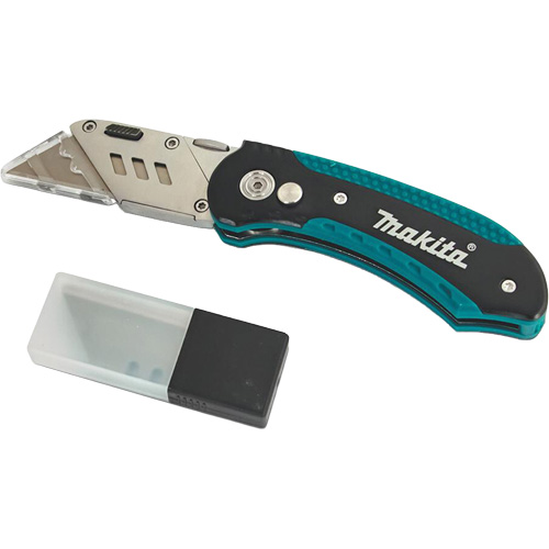 Folding Quick-Change Jobsite Utility Knife with 10-Piece Replacement Blades, Steel Blade Cantin et fils