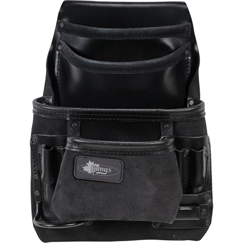 Sac robuste Phantom pour clous et outils, Cuir, 10 pochettes, Noir Cantin et fils