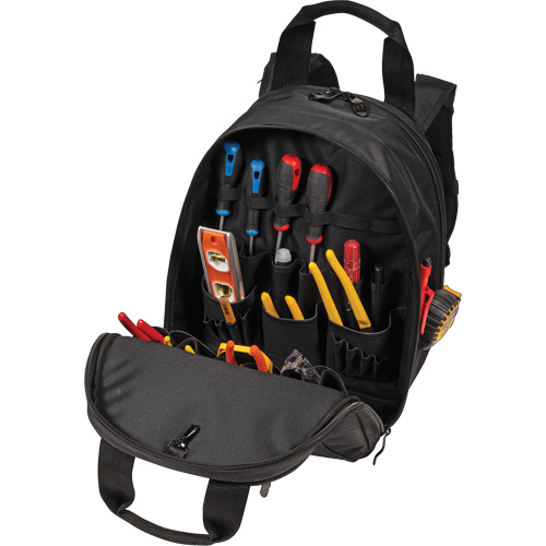 Phantom Collection 36-Pocket Tool Backpack, 11" L x 14-1/2" W, Black, Ballistic/Polyester Cantin et fils
