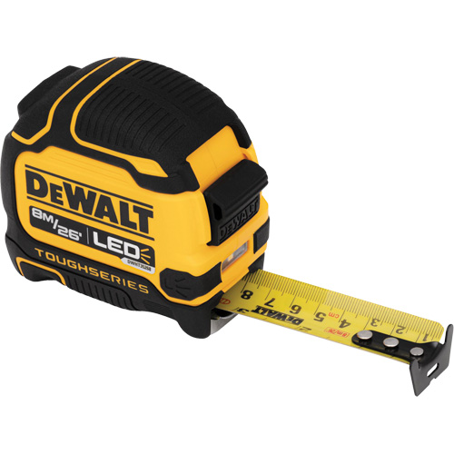 TOUGHSERIES Lighted Tape Measure, 26'/8 m, Imperial & Metric Graduations Cantin et fils
