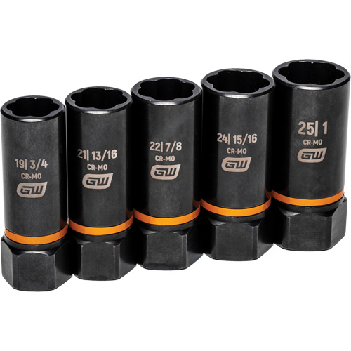 Jeu de douilles d'extraction Bolt Biter, 5 Mcx, Chocs, Prise de 1/2", Profond Cantin et fils