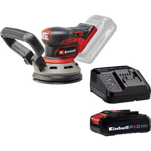 Professional Random Orbit Sander with 2.5Ah PXC Battery & Charger Starter Kit, 5" Sand Paper, 18 V, 6000 - 24000 OPM Cantin et fils