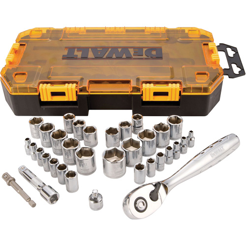 1/4" & 3/8" Drive Socket Set, 34 Pcs Cantin et fils