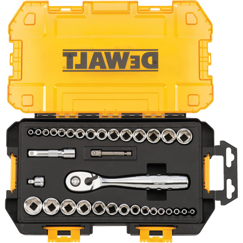 1/4" & 3/8" Drive Socket Set, 34 Pcs Cantin et fils