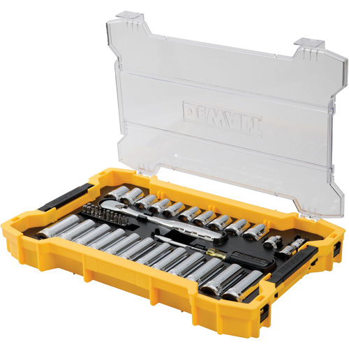 Jeu d'outils 3/8" & 1/2" pour m&eacute;canicien avec plateau & couvercle TOUGHSYSTEM 2.0 Cantin et fils