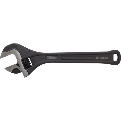 All Steel Adjustable Wrench, 12" L, Black/Plain Cantin et fils