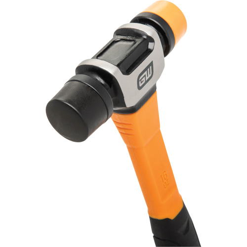 Soft Face Hammer, 16 oz. Head Weight, Plain Face, Solid Steel Handle, 12-1/4" L Cantin et fils