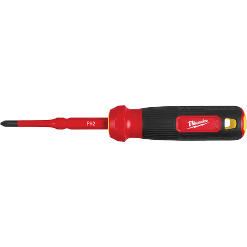 Tournevis &agrave; embouts interchangeables &agrave; tige articul&eacute;e isol&eacute; 1000 V, 2-en-1, 8-4/5" lo, Prise Coussin&eacute;e Cantin et fils