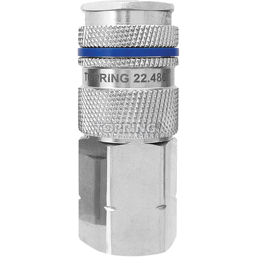 QUIKSILVER Industrial Quick Coupler, Nickel Plated Brass, 1/2", Female NPT, 500 psi Cantin et fils