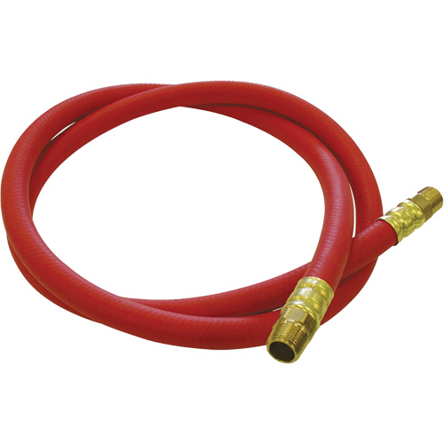Hose Reel Connecting Hose, Air, EPDM Rubber, 1/2" dia. x 5', 300 psi, 1/2 NPT Cantin et fils