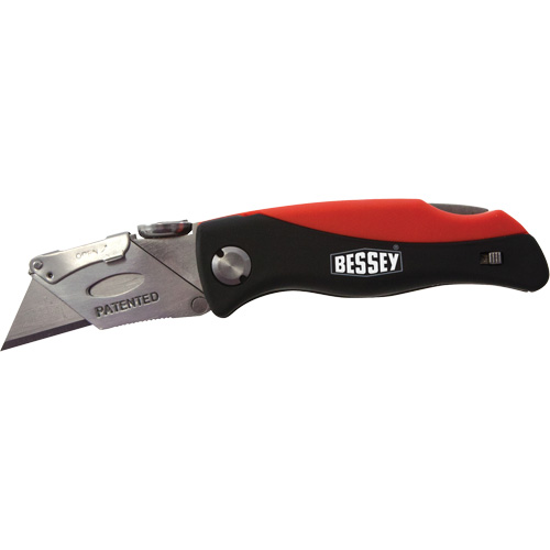 Couteau utilitaire pliant, 2-3/8" lame, poign&eacute;e en Plastique/Coussin&eacute;e Cantin et fils