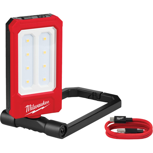 Baladeuse magn&eacute;tique rechargeable &agrave; profil bas, DEL, 100/250/500 lumens, Boîtier en Plastique/Aluminium Cantin et fils