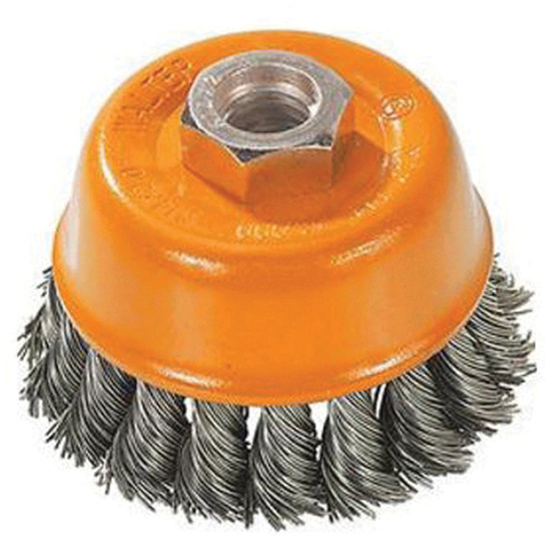 Brosse &agrave; fils nou&eacute;s torsad&eacute;s, 3" dia. x M10x1,25 arbre Cantin et fils