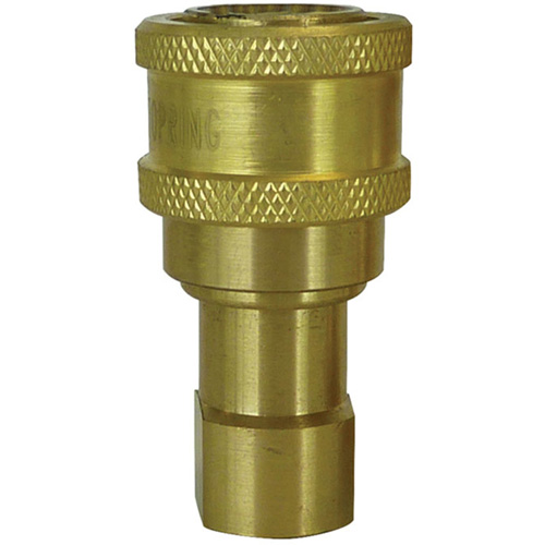 RACCORD HYDRAULIQUE FERM2VOIES,3/8"NPT,LAITON, Laiton/Acier inoxydable Cantin et fils