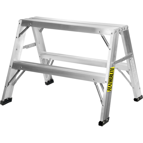 Industrial-Duty Sawhorse, 2' H x 31.9375" W x 23.50" D, 300 lbs. Capacity, Aluminum Cantin et fils