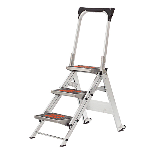 Safety Stepladder with Bar & Tray, 2.2', Aluminum, 300 lbs. Capacity, Type 1A Cantin et fils
