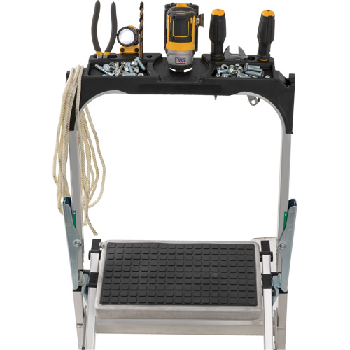 &eacute;chelle escabeau avec roues pivotantes, 2 marches, 23" x 21" x Hauteur 34,50" Cantin et fils