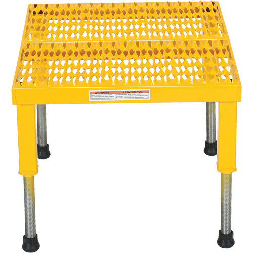 Plate-forme ajustable Step-Mate, 1 marche(s), 23-1/2" la x 19-9/16" lo x 16-1/2" h, Capacit&eacute; 500 lb Cantin et fils