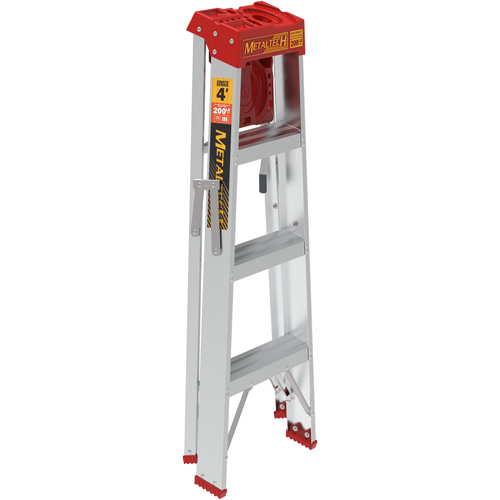 Step Ladder with Paint Tray, 4', Aluminum, 200 lbs. Capacity, Type 3 Cantin et fils