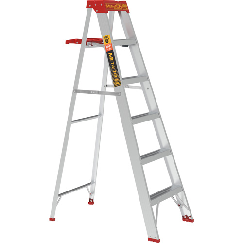 Step Ladder with Paint Tray, 6', Aluminum, 200 lbs. Capacity, Type 3 Cantin et fils