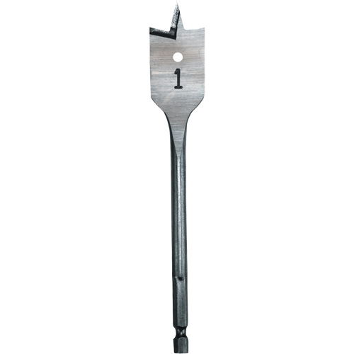 M&egrave;che plate, Diam&egrave;tre de 1", Tige 1/4" hex, Longeur de 6" Cantin et fils