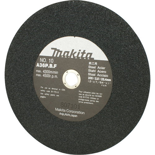 Abrasive Wheel for Cut Off Saws & Angle Cutters, 12" x 7/64", 1" Arbor, 4500 RPM Cantin et fils