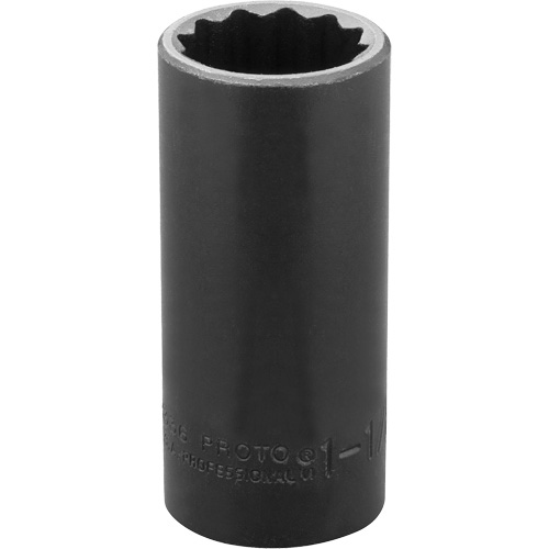 Socket, Impact, 1-1/8", 1/2" Drive, 12 Points, Deep Cantin et fils
