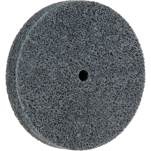 Meule homog&egrave;ne &agrave; faible densit&eacute; de s&eacute;rie 500 Standard Abrasives, 3" x 1/2", Arbre de 1/4", Grain de Fin, Carbure de silicium Cantin et fils
