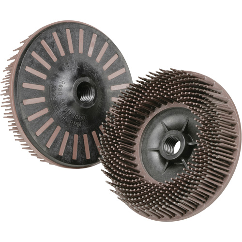Disques radiaux bristle pour meuleuses angulaires Scotch-Brite, C&eacute;ramique, Grain 36, 4-1/2" dia. Cantin et fils