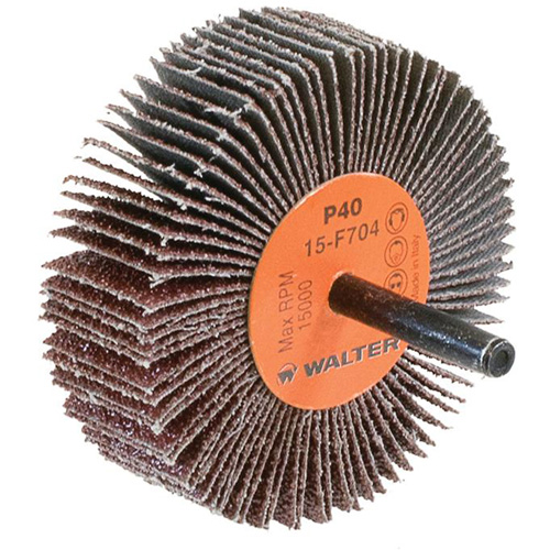 Roue &agrave; lamelles COOLCUT, Oxyde d'aluminium, Grain 40, 3" x 1" x 1/4" Cantin et fils