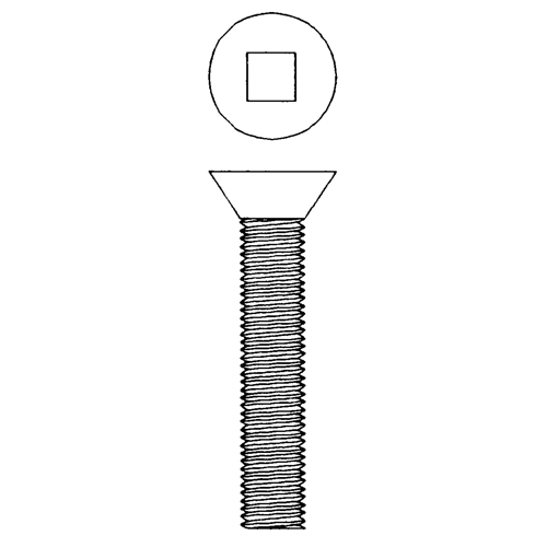 Flat Head Machine Screws, #10-24 x 2-1/2" L, Zinc Plated Cantin et fils