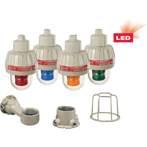 Lumi&egrave;res d'avertissement DEL antid&eacute;flagrantes avec technologie XLT, Continu/Clignotement, Bleu Cantin et fils