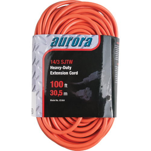 Cordon rallonge en vinyle, Ext&eacute;rieur, SJTW, AWG 14/3, 13 A, 100' Cantin et fils