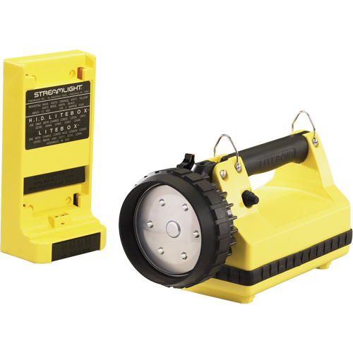 E-Flood&reg; LiteBox&reg; Lantern with Vehicle Mount System, LED, 615 Lumens, 8 Hrs. Run Time, Rechargeable Batteries, Included Cantin et fils