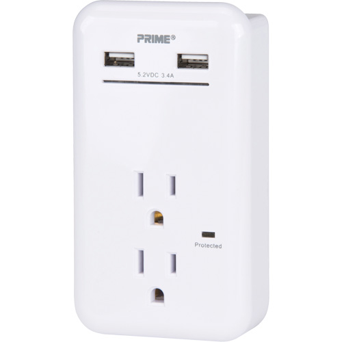 Prime&reg; USB Charger with Surge Protector Cantin et fils