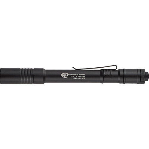 Stylus Pro&reg; USB Pen Light, LED, 350 Lumens, Aluminum Body, Rechargeable Batteries, Included Cantin et fils