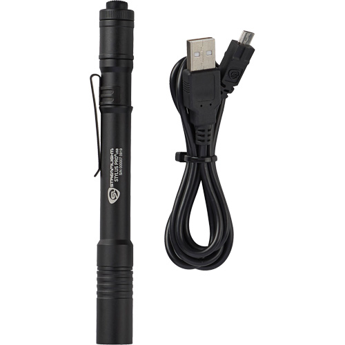 Stylus Pro&reg; USB Pen Light, LED, 350 Lumens, Aluminum Body, Rechargeable Batteries, Included Cantin et fils